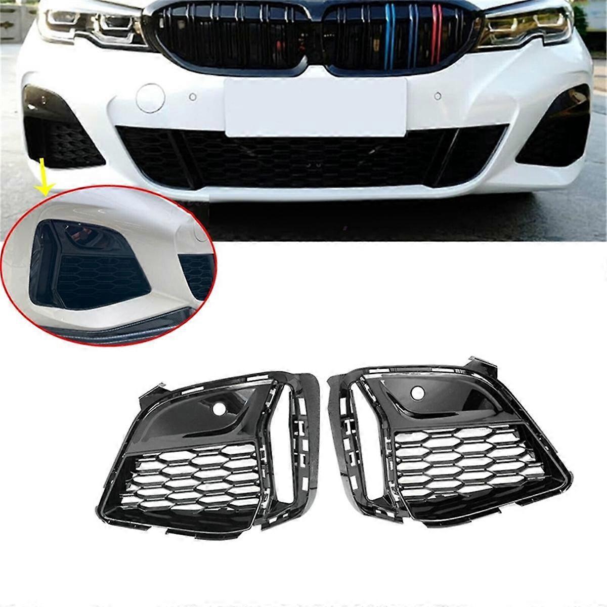 1Pair Front Fog Light Grille Trim Cover for 3 Series G20 G21 G28 M340I 2019-2022 51118075649 511180