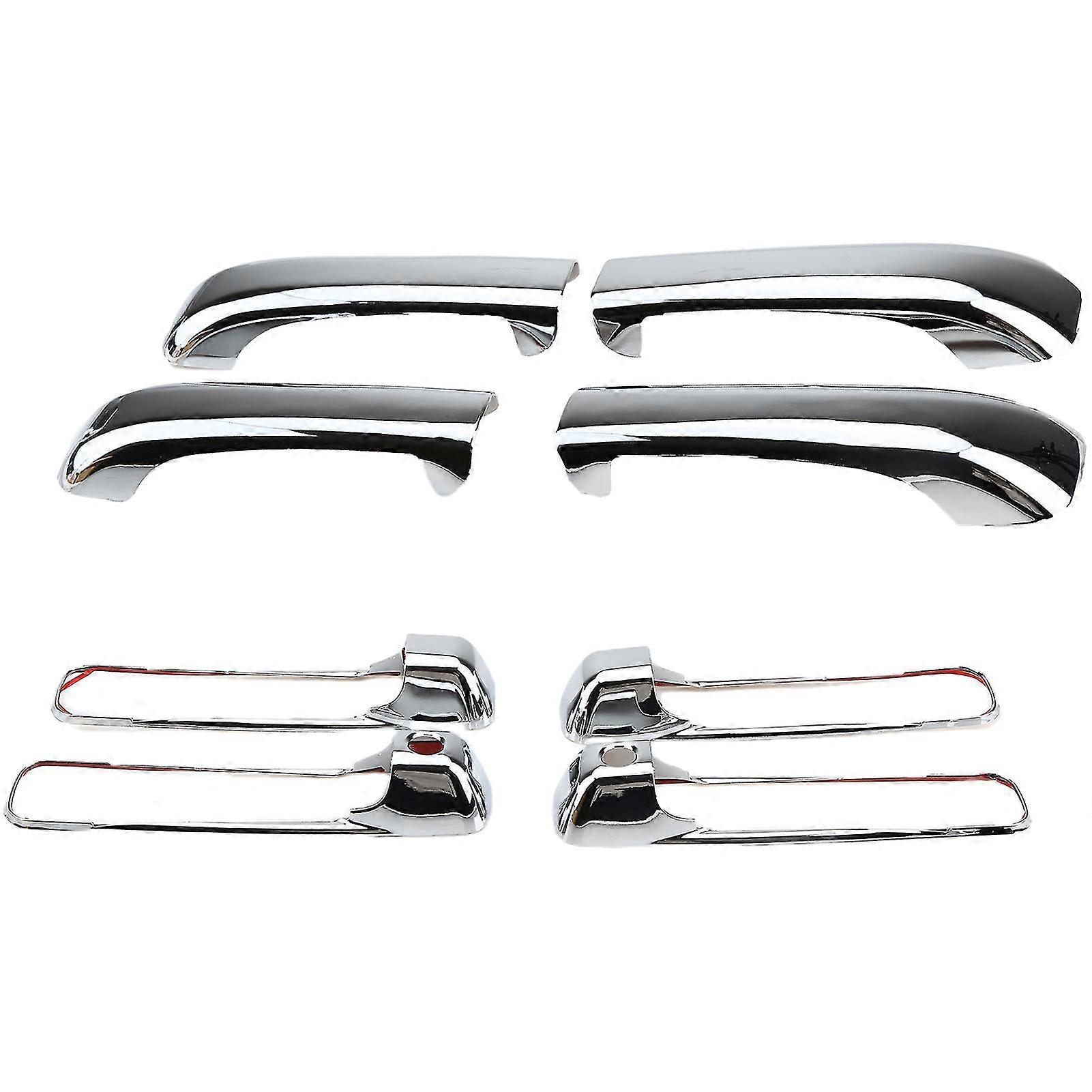 8pcs車のクロムメッキされたドアハンドルカバーダッジラム09-15のためのトリム鍵穴付き