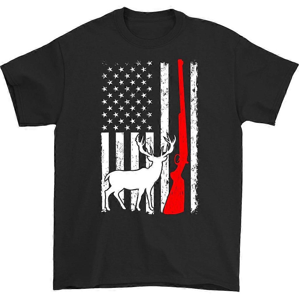 Deer Hunting American Flag T-shirt