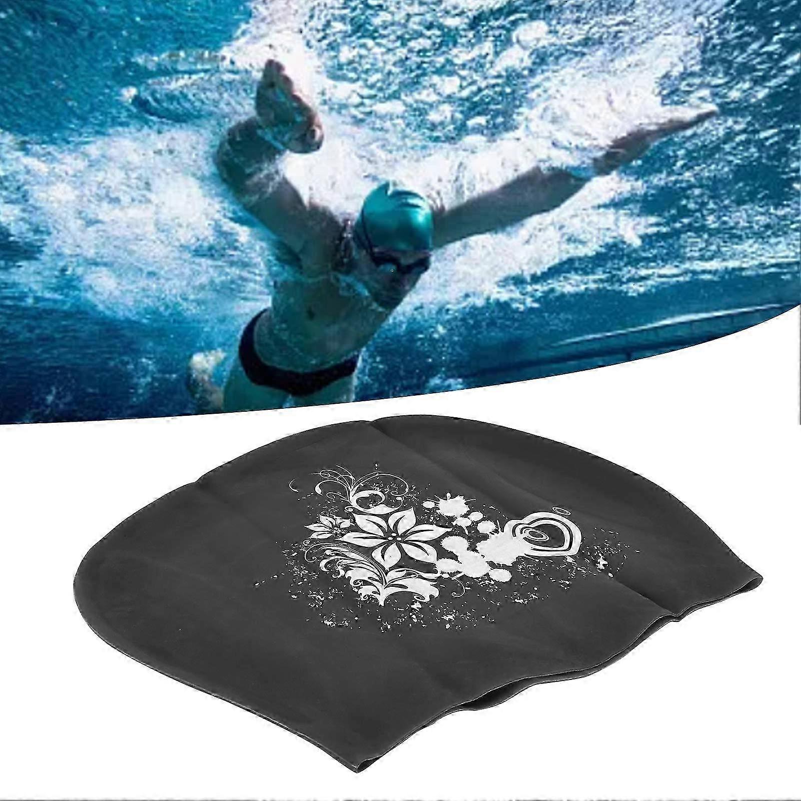Bonnet de bain en silicone,bonnet de douche imperméable à l’eau,chapeaux de bain épais à haute élasticité,bonnet de bain en silicone durable de protection des oreilles,bonnets de bain pour Swimmin