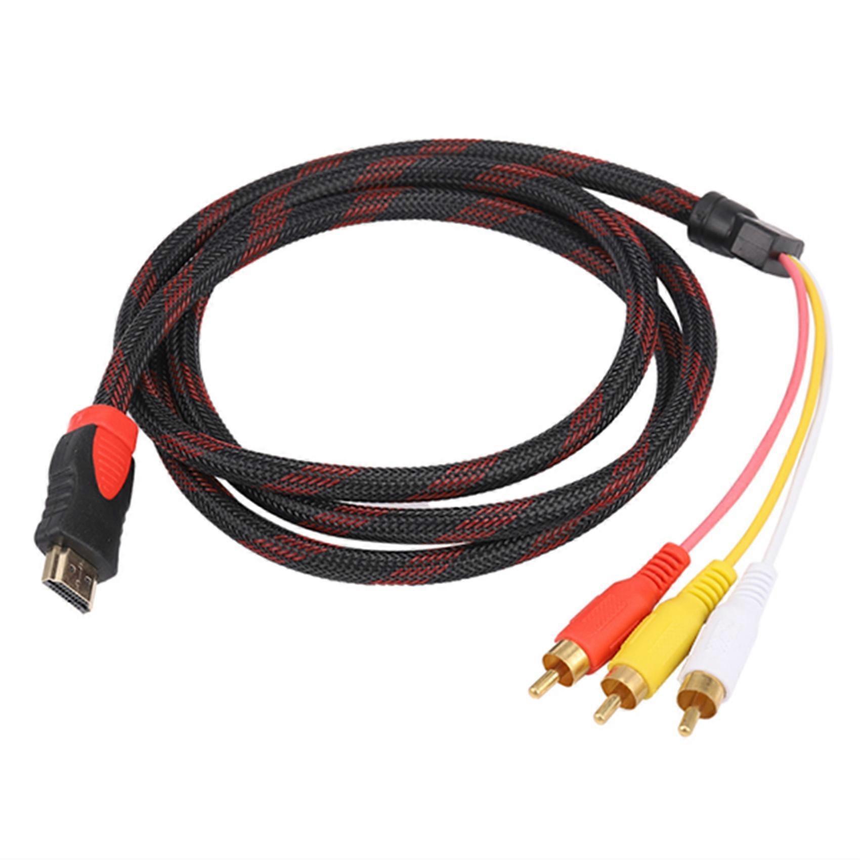 Male to RCA Video Audio AV Cable Adapter for PS3 for ,Newest