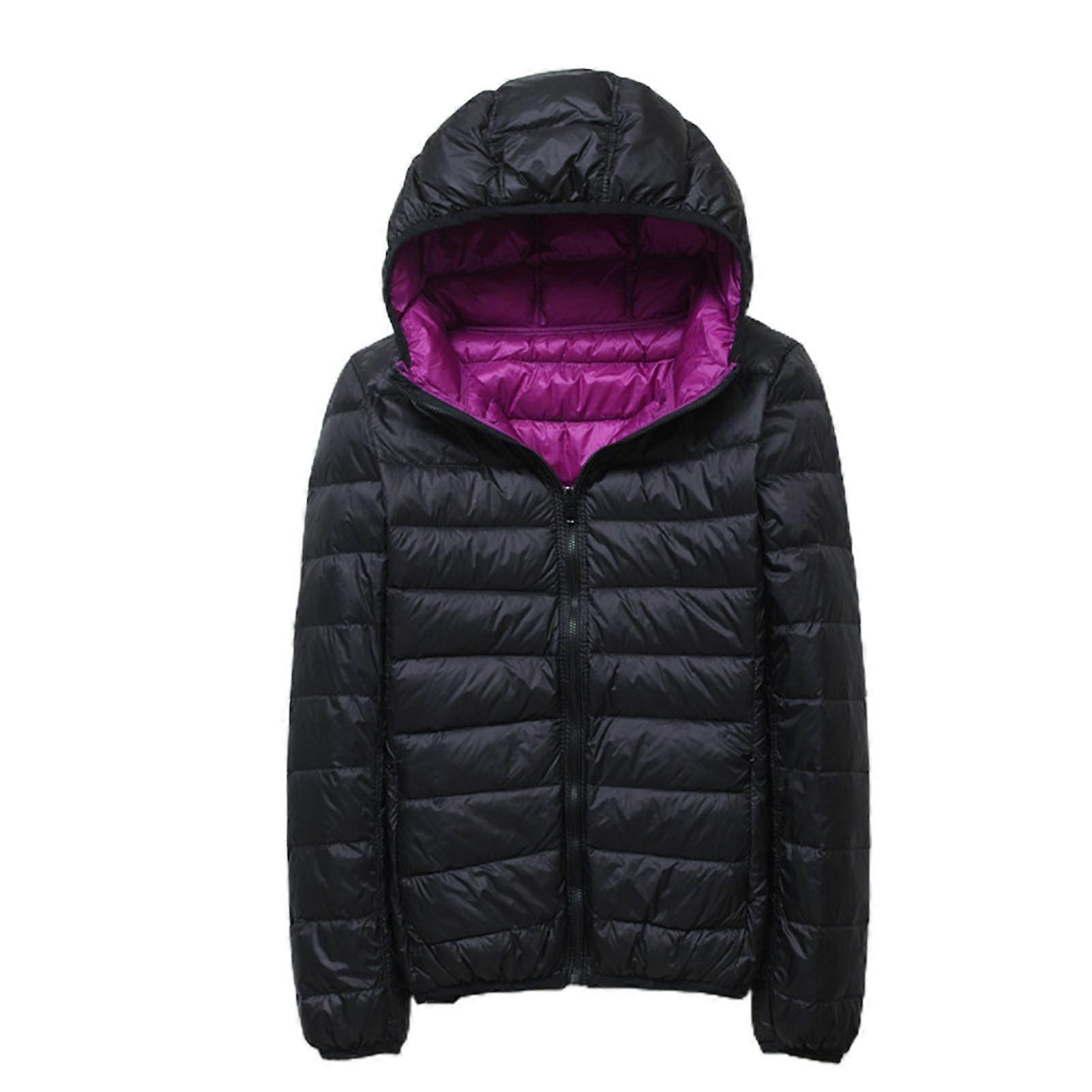 Women's Down Jacket Thin Short Double-Sided White Duck Down Large Size Jackets