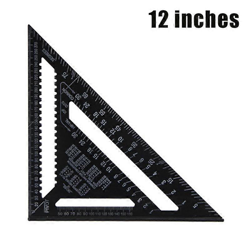 Metric Angle Ruler Aluminum Alloy Triangular Measuring Ruler Woodworking Square Angle Protractor