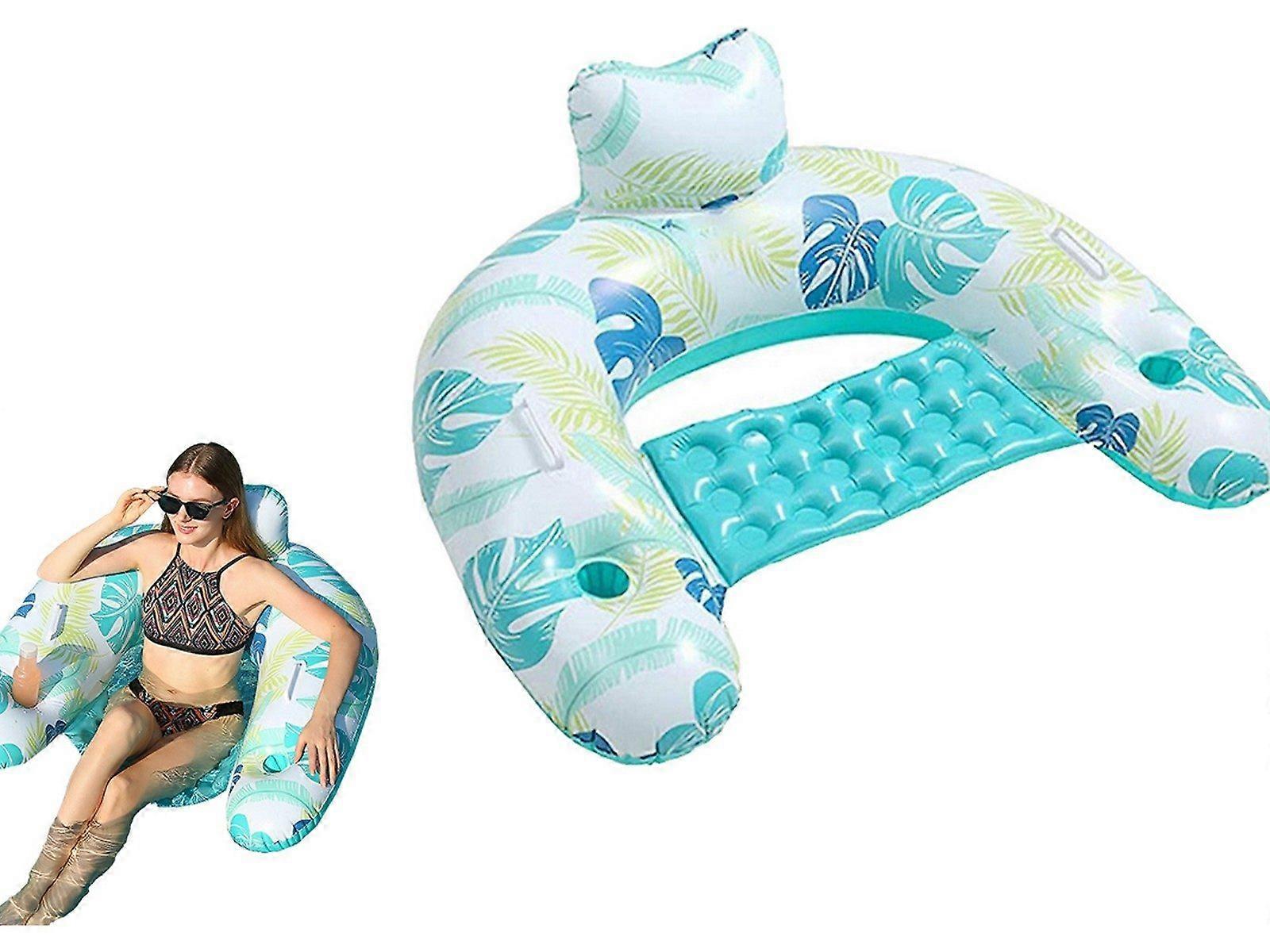 Inflatable Pool Float Chair Float Lounger - Blue