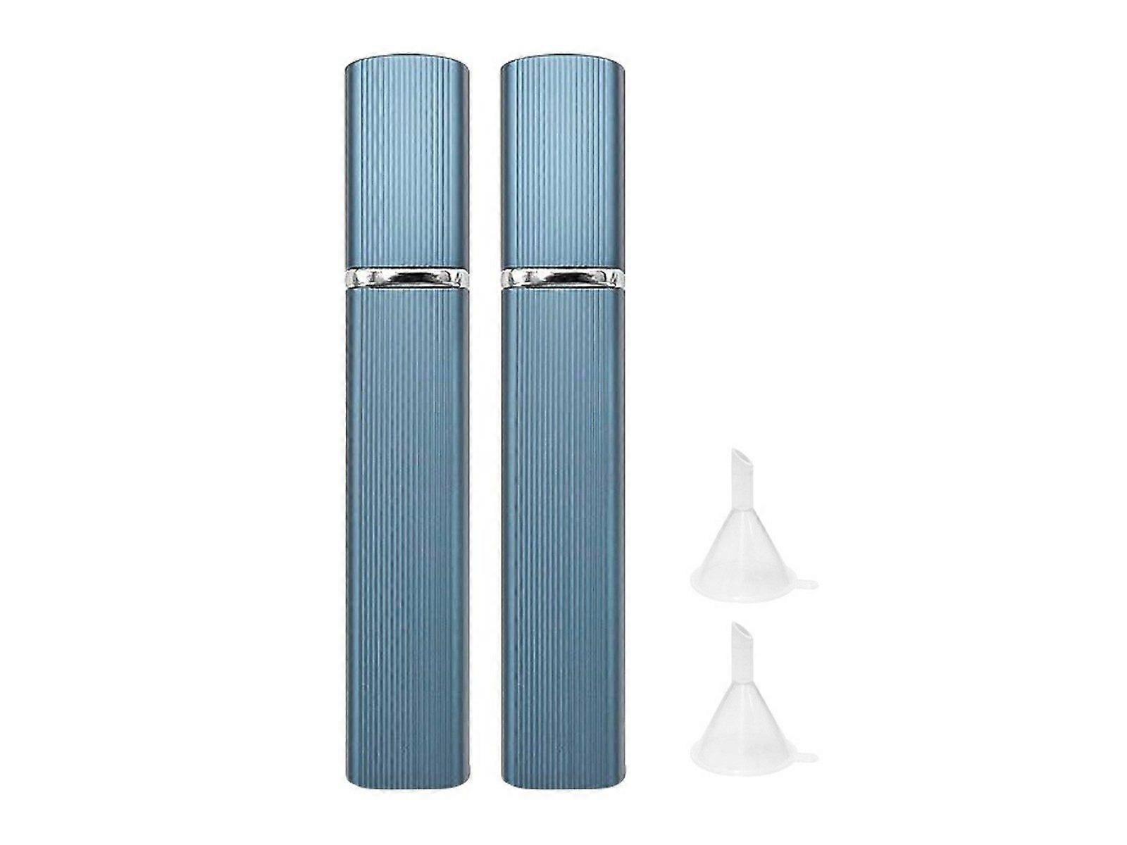 2Pcs 12ml Refillable Travel Perfume Bottle Empty Atomizer Spray Bottle Blue