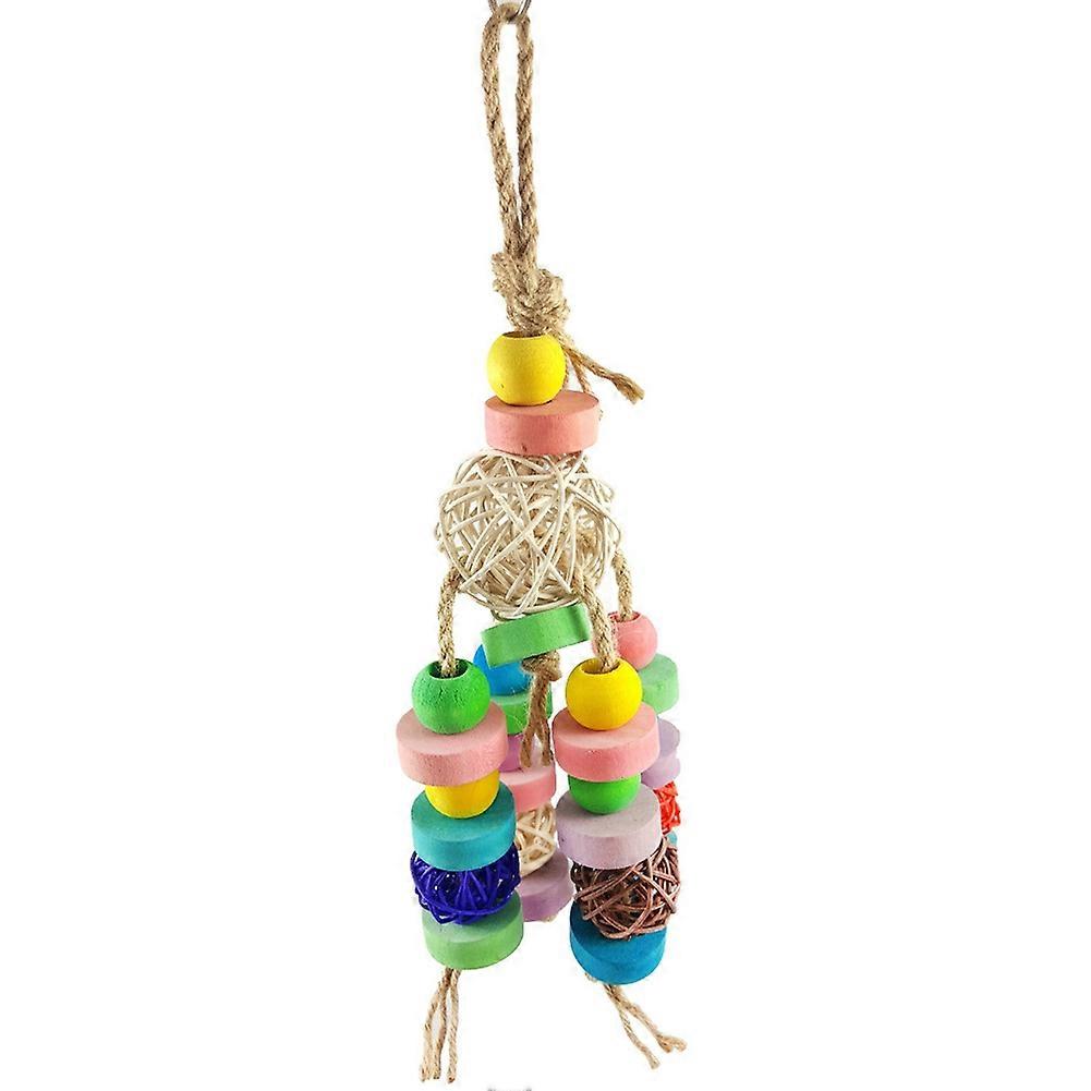 Colorful Hanging Ornaments Sepak Takraw Parrots Bite Toy Bird Chew Tools