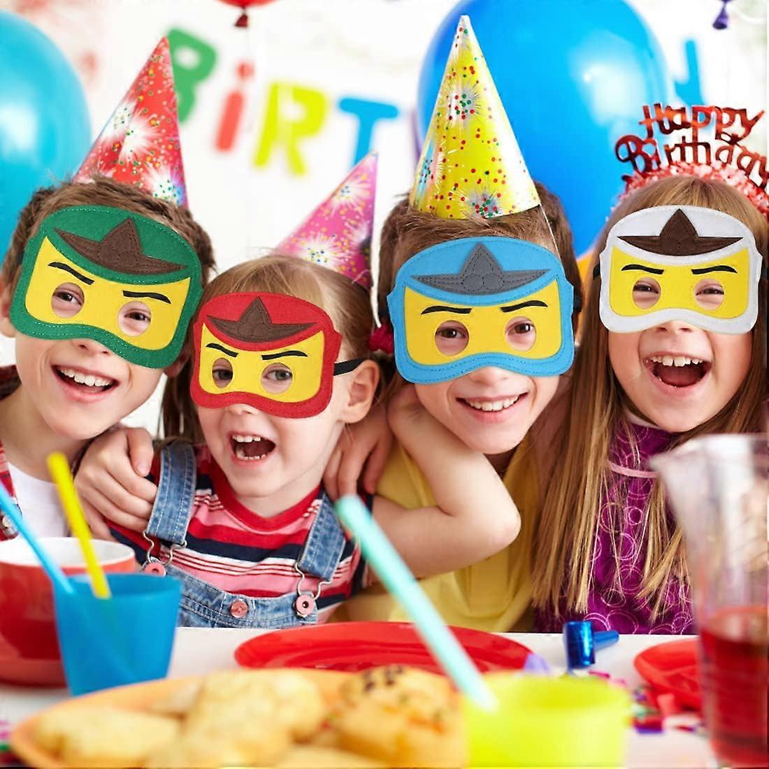 33 Packs Felt Party Masks - Assorted Birthday Costume Masks For Kids