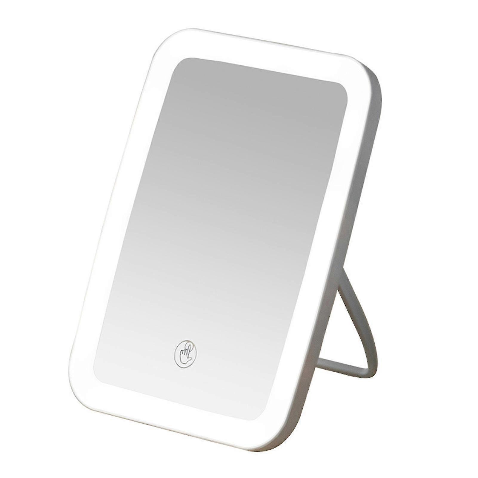 USB Rechargeable Adjustable Brightness With LED Light Makeup Mirror Gift Folding