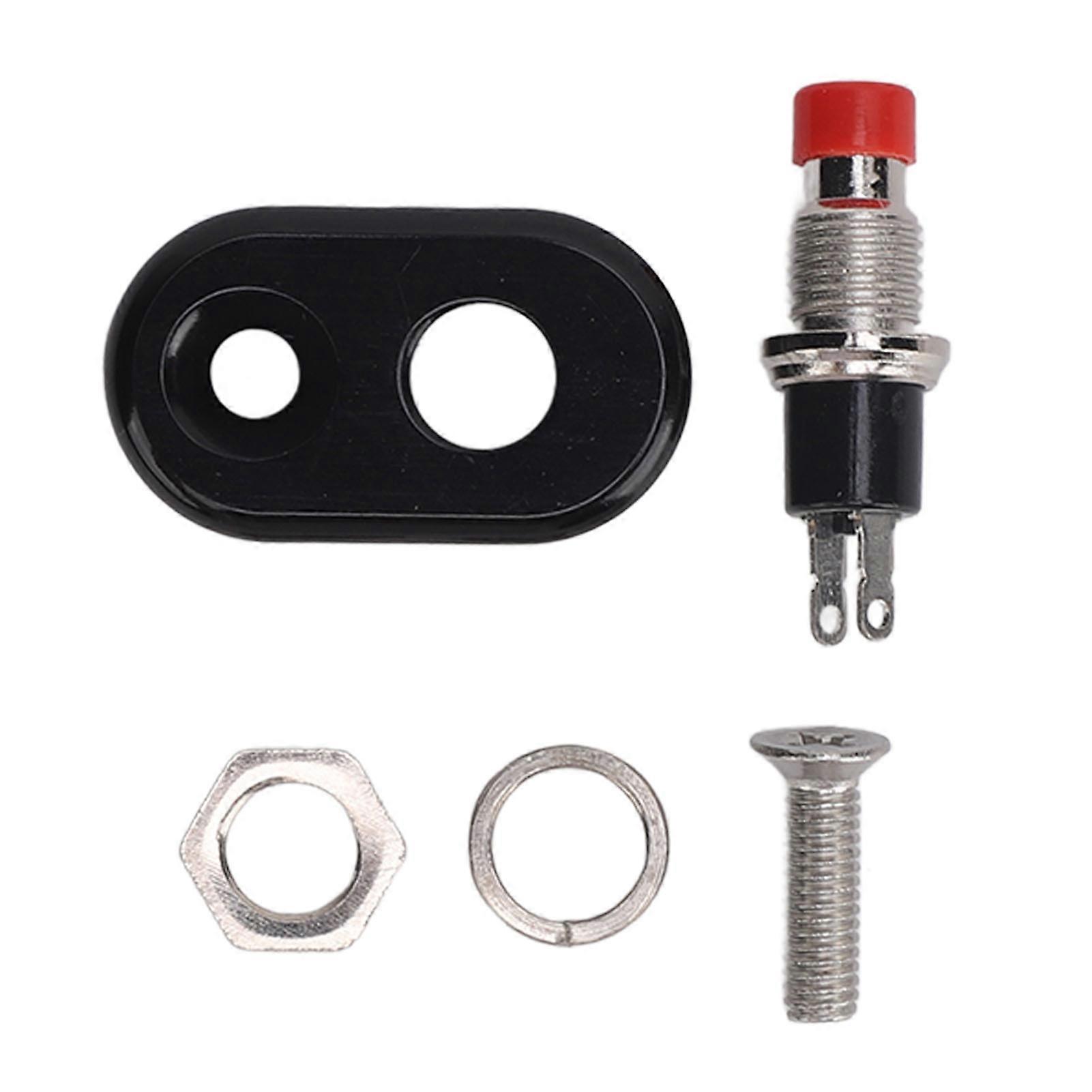 Motorcycle Handlebar Engine Stop Start Lever Kill Switch Universal Ignition Speaker Lighting Control Switch for ATV UTV Dirt Bike Round Button Switch 