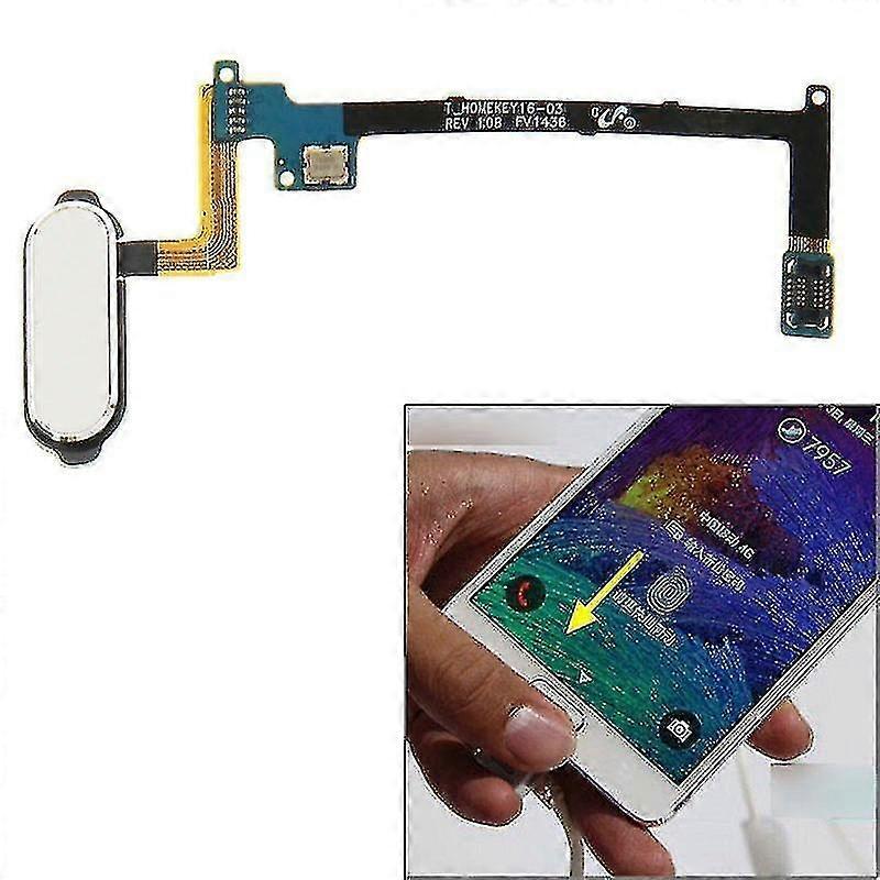 home Button Flex Cable With Fingerprint Identification Function For Galaxy Note 4 / N910(white)
