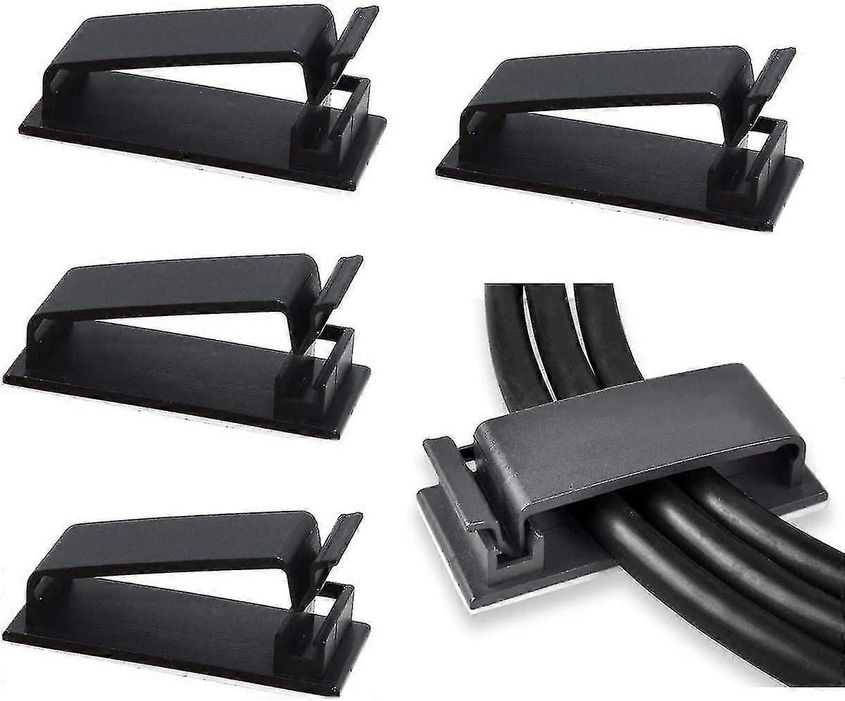 Cord Organizer, Cable Clips Cord Holder,black,3 Slots50 Pack