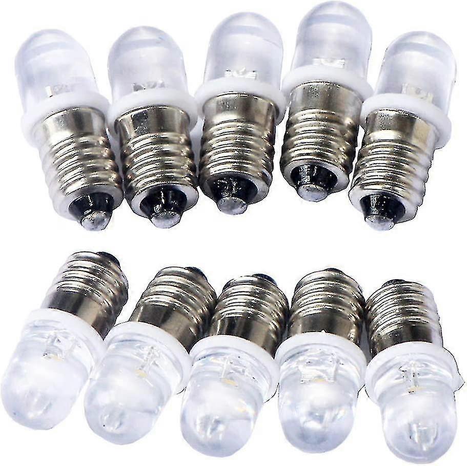 10pcs E10 4.5v Led Spot Light Bulb Lamps Cool White,6000k