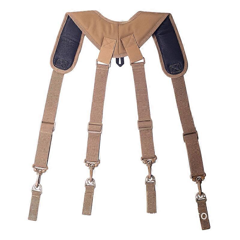 Tactical-Suspenders X Type Tactics Braces Practical Adjustable Equipage w/ Keychain Tactical-Belt Harness for Duty Belt