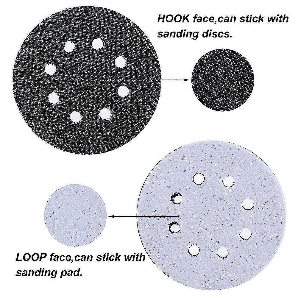 6pcs 5 Inch(125mm) 8-hole Soft Sponge Interface Pad For Sanding Pads ...