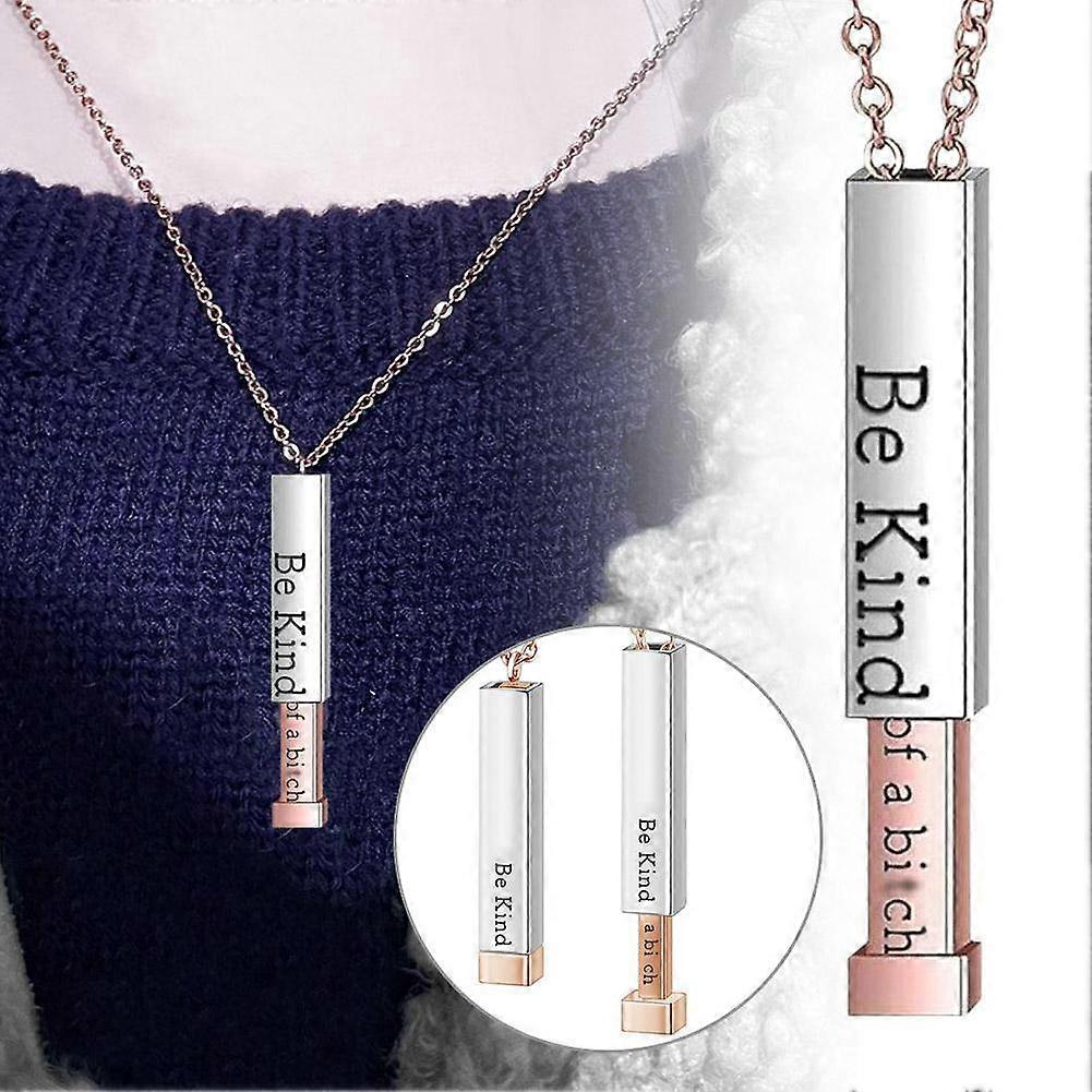 Be A Bitch Hidden Message Necklace, Funny Sayings