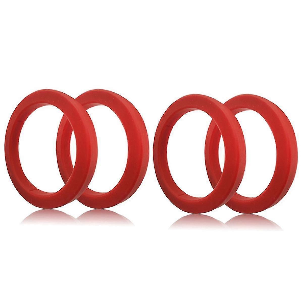 4pcs Grouphead Gasket 8mm For E61 Espresso Coffee Machine - Red Silicone Ring Compatible For Expoba
