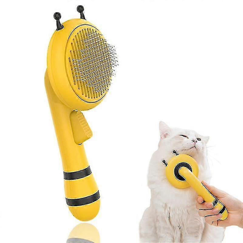 فرشاة استمالة الحيوانات الأليفة ، تصميم النحل لطيف ومقبض مريح ناعم ، Pet Com