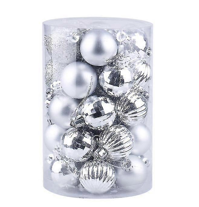 34pcsプラスチッククリスマスボールクリスマスボールクリスマス木ぶら下がりオーナメントボーブル装飾