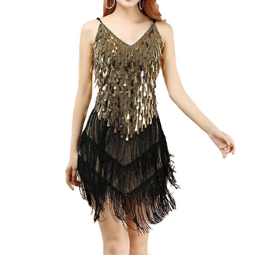 1920s šaty pro ženy gatsby flitry střapce Samba Rumba Latinské taneční šaty