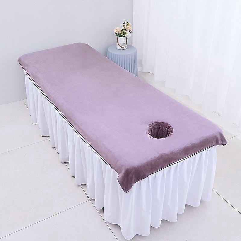 1PC Solid Color Beauty Salon Bed Sheets SPA Massage Bed Cover Bedspread with Hole