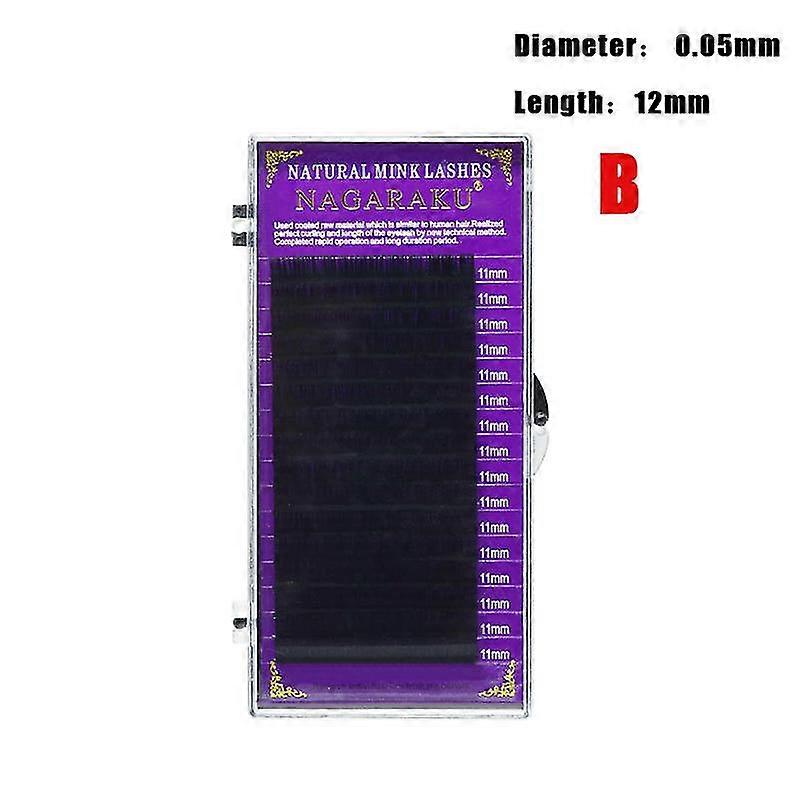 EVAGO NIndividual Classic Eyelashs Extension de cils en fibres synthétiques naturelles