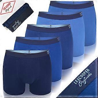 Lee Cooper Herren Boxershorts aus Baumwolle 40939 Blau 5 Stück