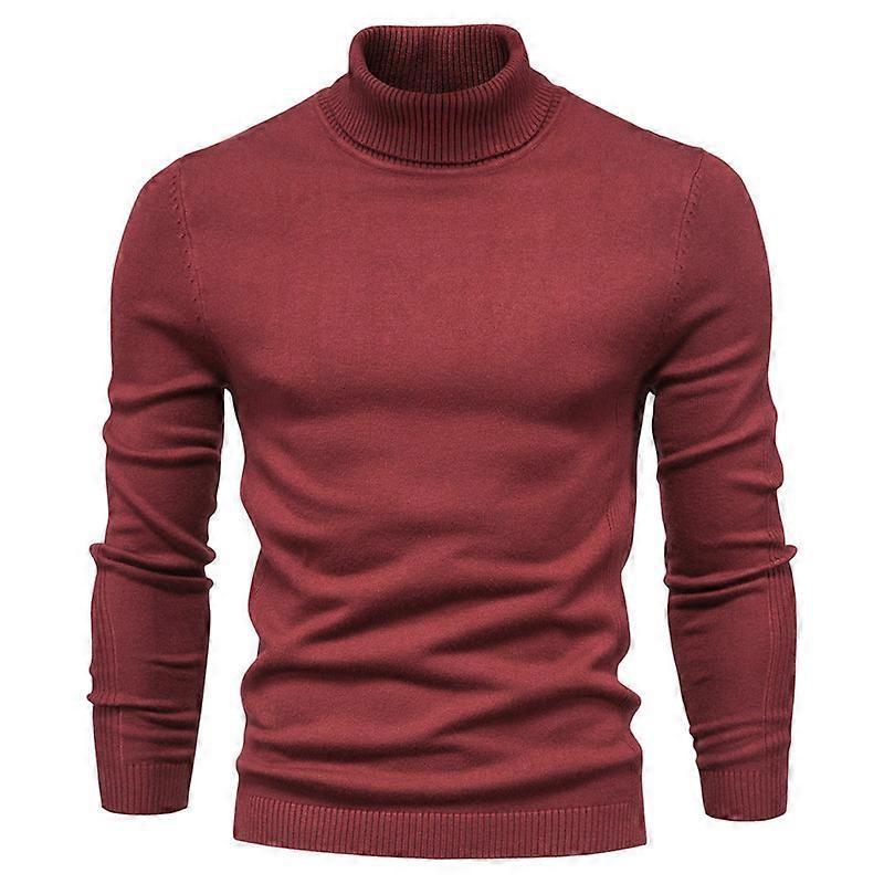 New Winter Turtleneck Thick Mens Sweaters Casual Turtle Neck Solid Color Quality Warm Slim Turtleneck Sweaters Pullover Men