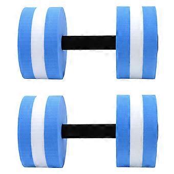Water Floating Dumbbell Yoga Exercise Tool - 2 PCS EVA Foam Dumbbell Fitness for Men Women Kids - Blue