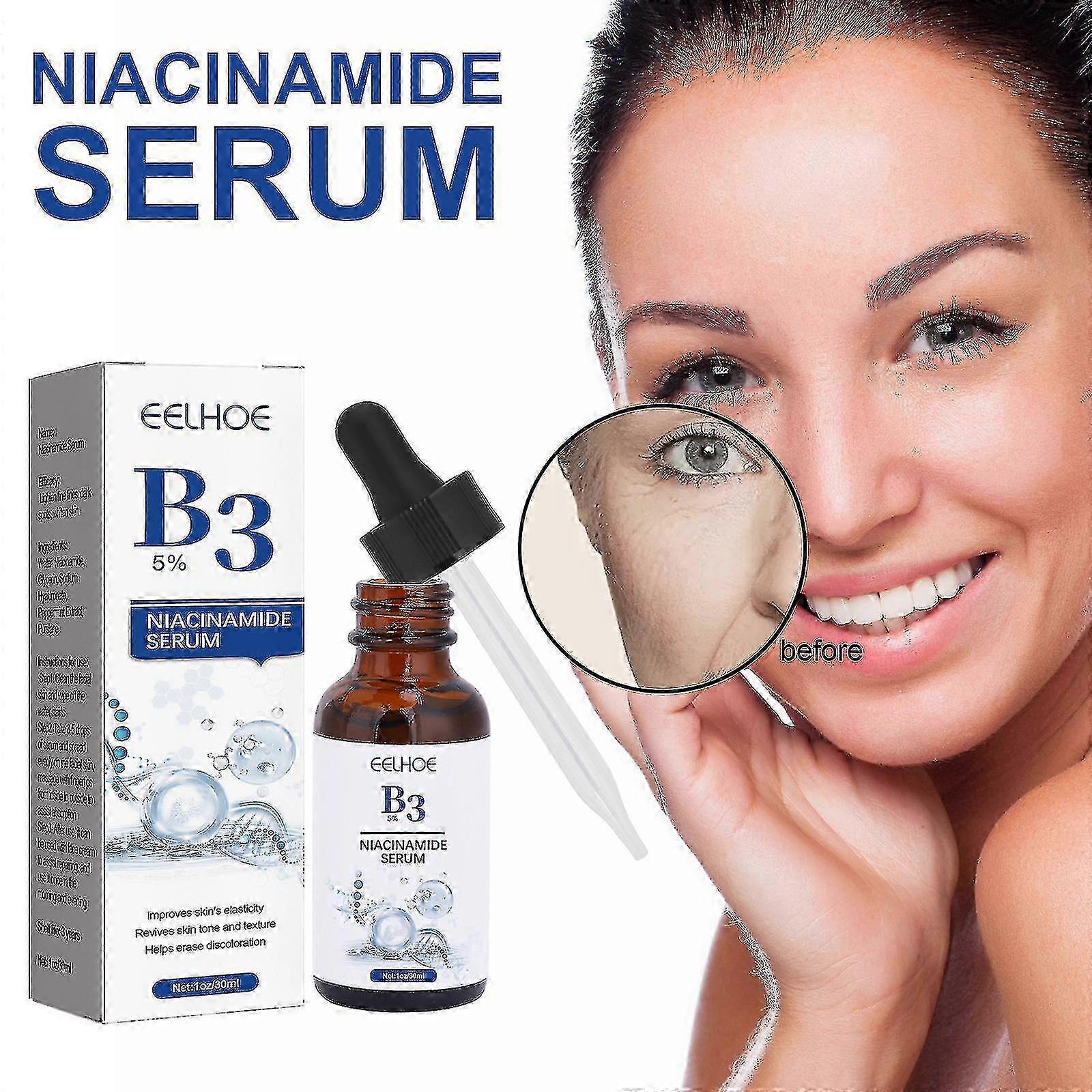 1 قطعة B3 Niacinamide Brightening Essence تفتيح البقع الداكنة ، مضاد للتجاعيد ، تبييض ، مو