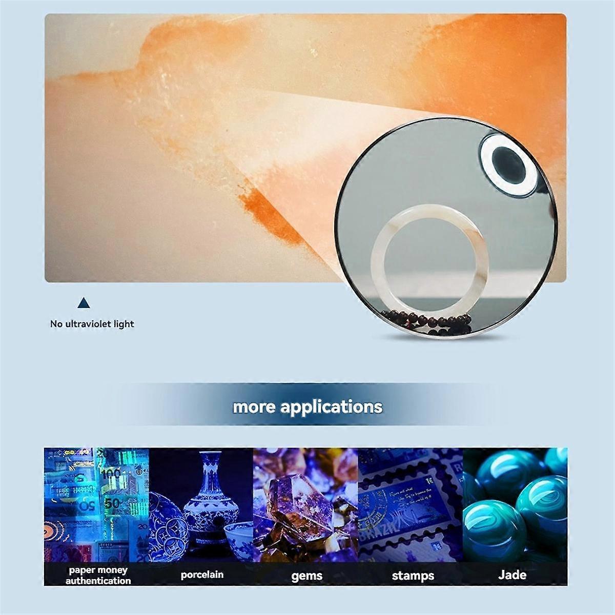 MS120 Phone Microscope Professional Identification Lens 120X HD Magnifying JeweLens with 19 Light Modes 36 Lamp Beads