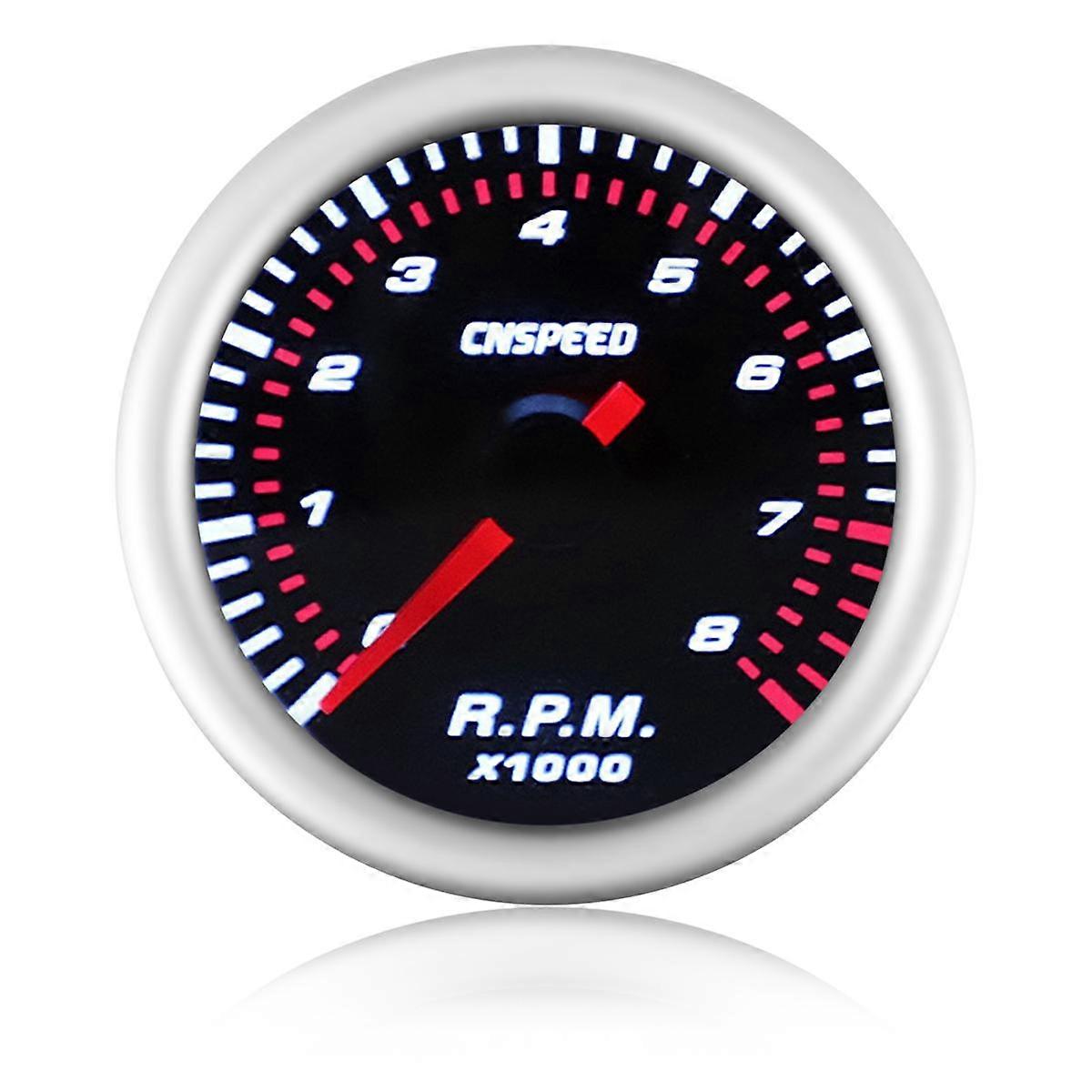 2Inch 52mm Auto Car Tachometer Tacho Gauge 0-8000 RPM 12V Universal Car Motor White Led Meter Pointer RPM