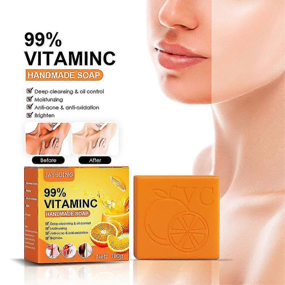 Melanin Cleansing Soap för ljusare hud - C-vitamin Ansiktstvål för leder Armbåge Ansiktsvård Återfuktande