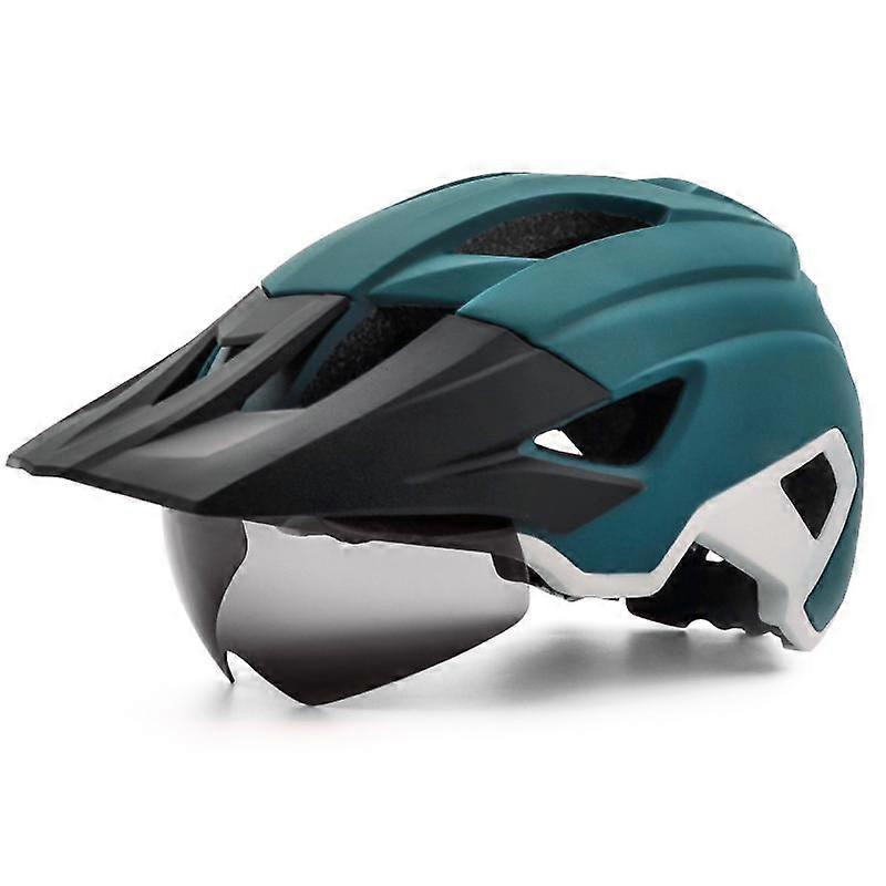 Mountain Road Bike Helmet Magnetic Goggles Helmet With Insect Net Removable Lens Visor Motorcycle Helmet Capacete Ciclismo - Sports Helmets