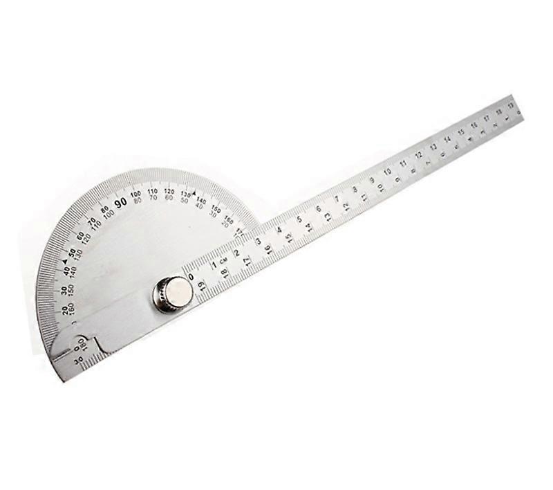 250x14mm - Angle protractor - Simple stainless steel protractor