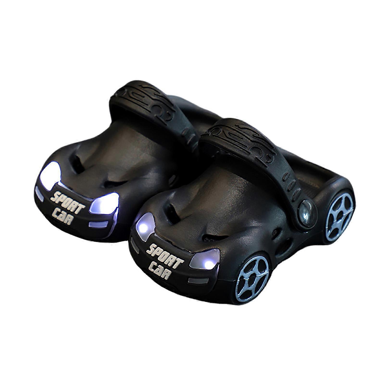 barns LED-bilskor träskor trädgårdsskor pojkar flickor lyser upp sandaler för sommar strandresor