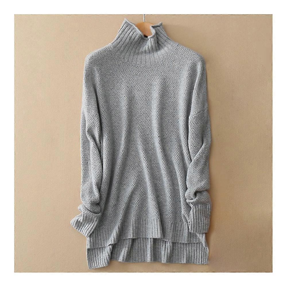 Solid Color High Collar Knitwear Sweater