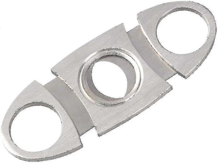 Zigarrenschneider Tragbares zweischneidiges Stück Stahl2pcs-silber