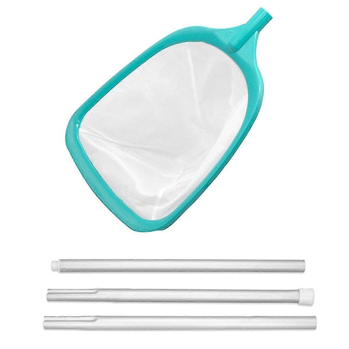 Pool Skimmer Net with Pole- Hot Tub, Pond & Spa Leaf Rake with Deep Ultra Fine Mesh for Kiddie Pool