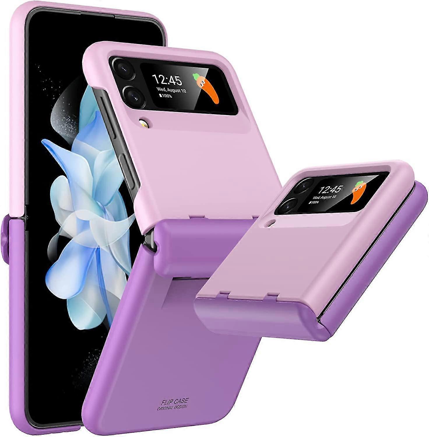 Étui compatible avec Samsung Galaxy Z Flip 4, Slim Hard Pc Tout compris Housse antichoc avec protection de charnière