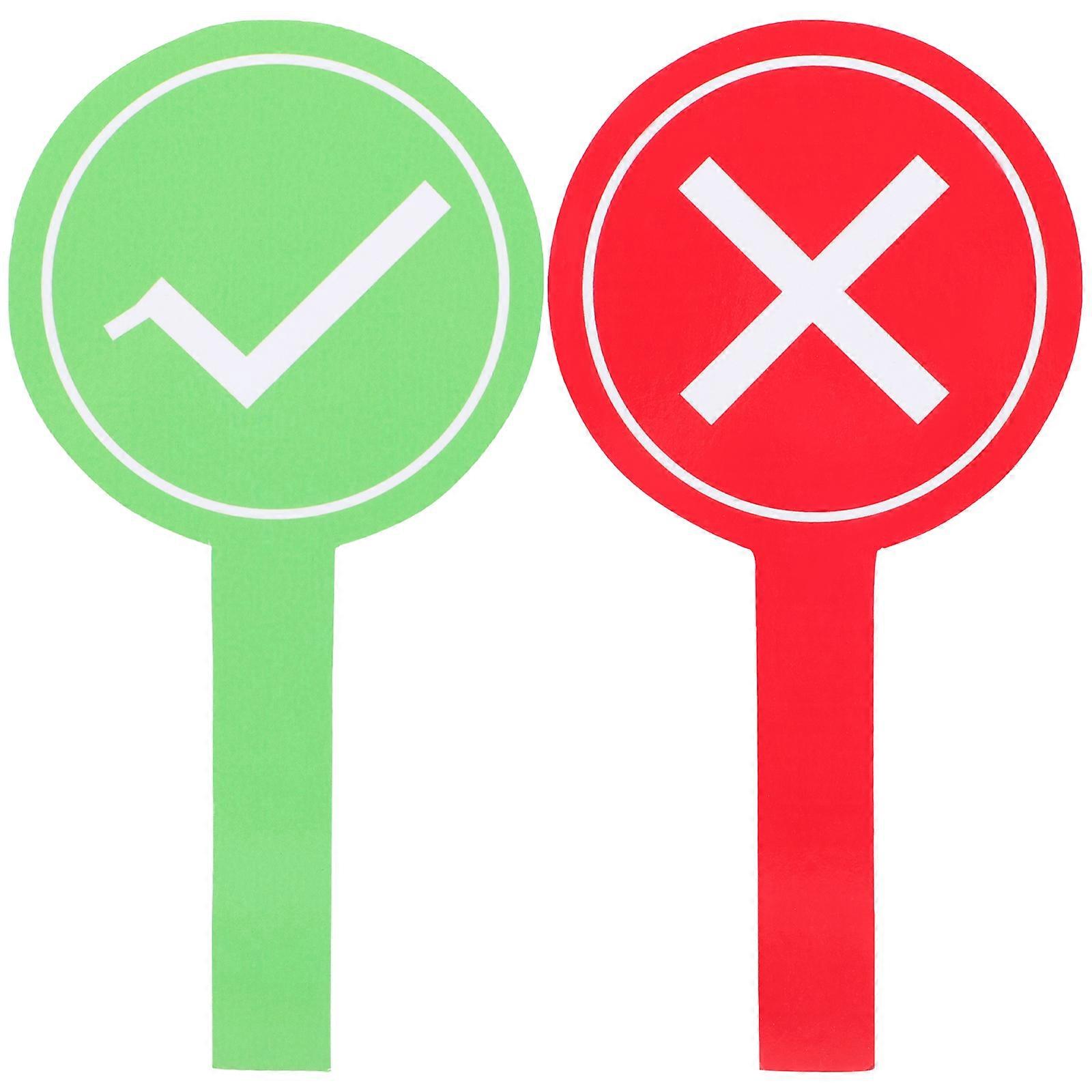 2Pcs Answer Paddle Reusable Teaching Game Paddle Teacher Classroom Event Supplies