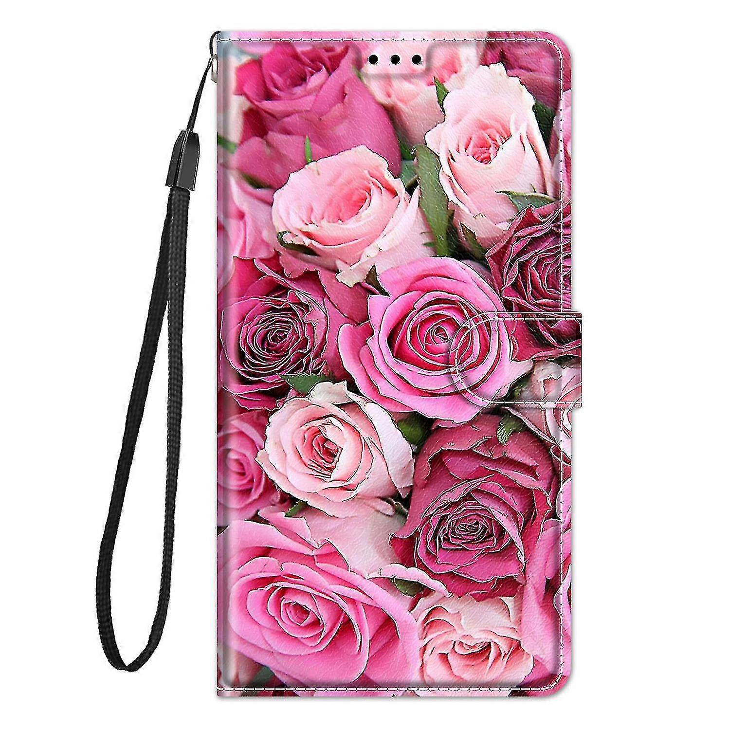 Compatible With Cover Nokia 6.3 Case Flip Pattern Magnetic Etui  - Rose