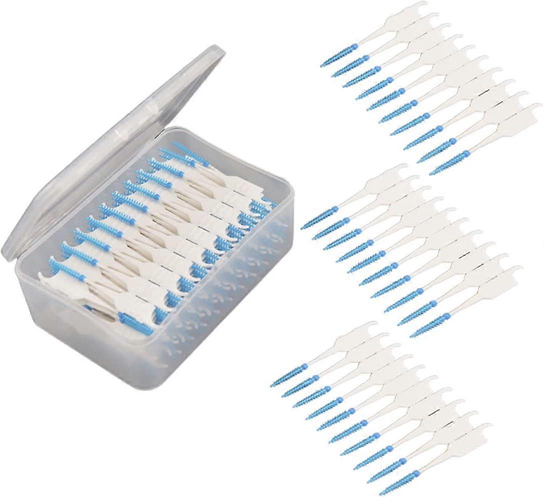 160 Pieces - Interdental Brushes Soft Silicone Toothbrush Dental Floss Tooth Cleaning Tool Dual Purpose Dental Floss Stick For Dental Cleaning