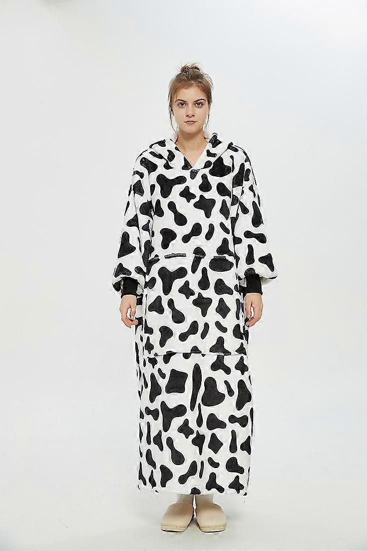 الشتاء الدافئ مزدوج الطبقات مقنعين بطانية الكسول سميكة وإطالة الخريف والشتاء ملابس منزلية - هدية عيد الميلاد