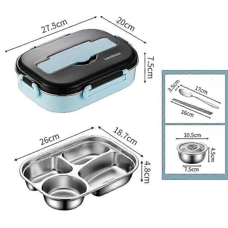 1.5l Bento Pudełka dla studentów, izolacja termiczna Bento Lunch Box Zestaw stołowy, pojemniki na lunch Lun