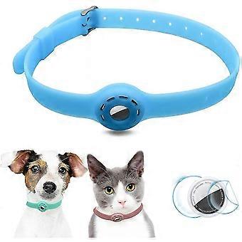 Dog Collar Holder Cat Collar 9-19.5 Inch Soft Silicone Dog Collar Blue