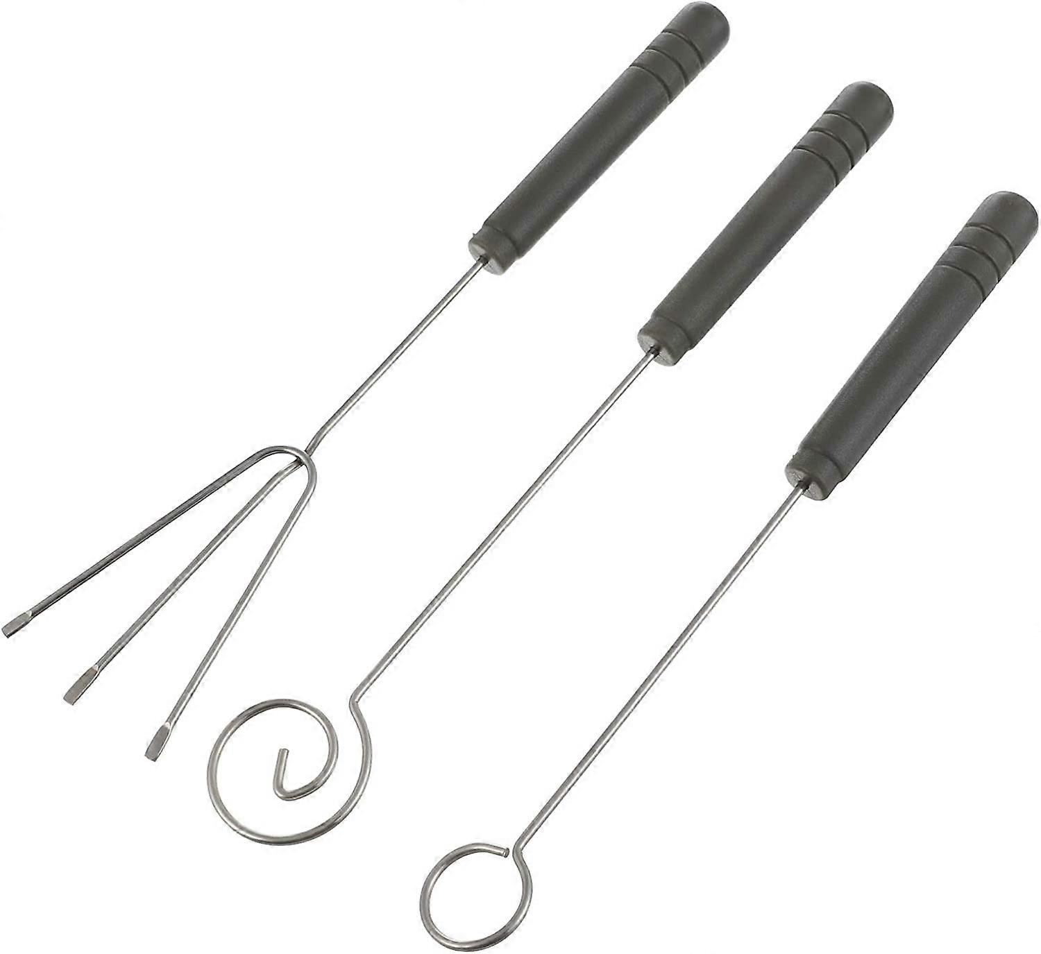 3pcs Candy Dipping Tools Set Chocolate Dipping Fork Spoons Stainless Steel Decorating Tool Chef Art Pencil for DIY Chocolates Pralines Truffles Chocol