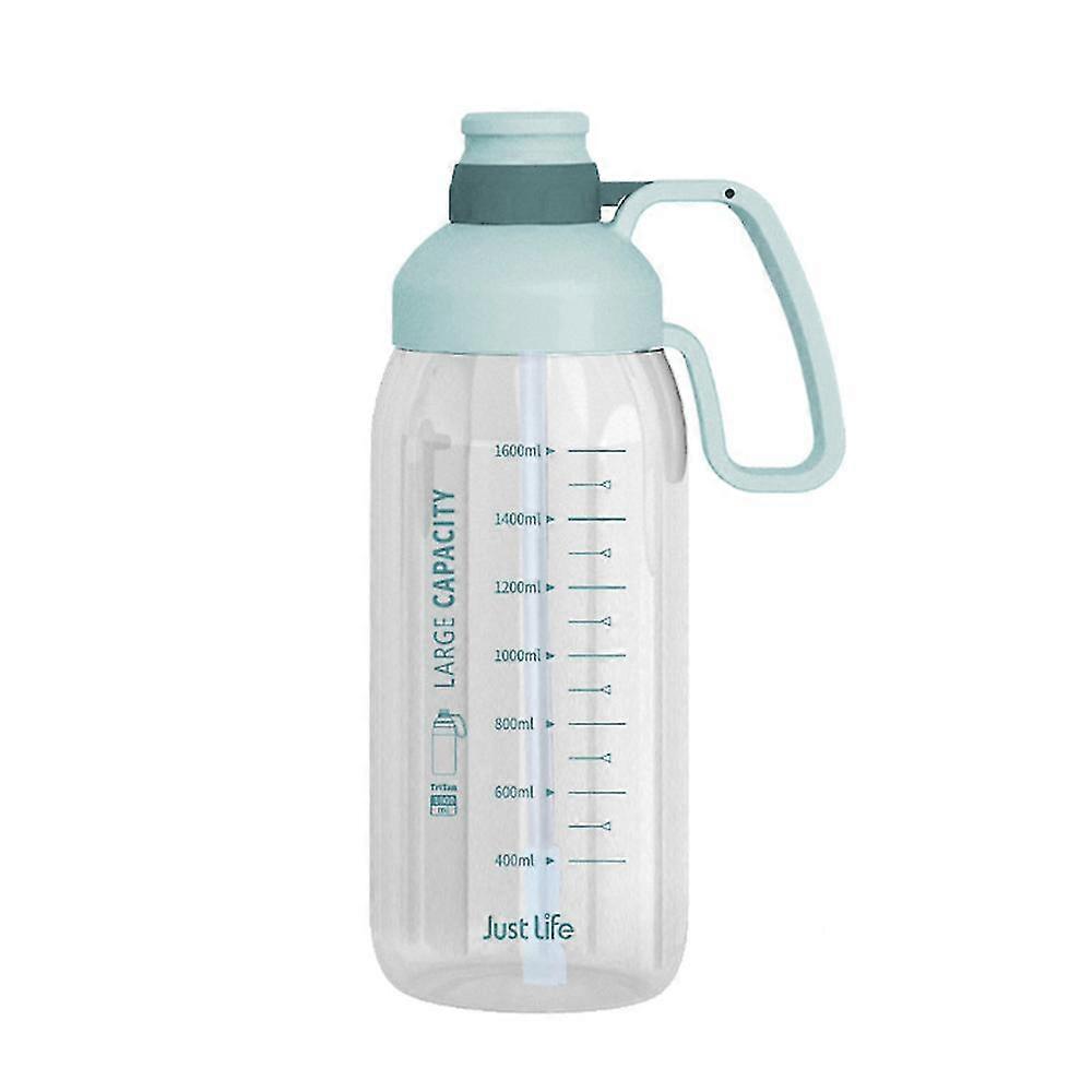 1.8l Sports Water Bottle With Straw Handle And Time Marker
