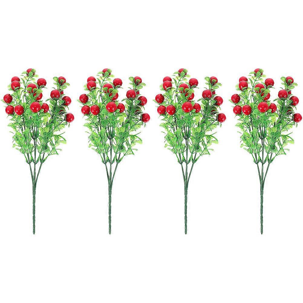 4pcs Artificial Fruit Plants Branches Table Centerpiece Fruit Branches Ornaments