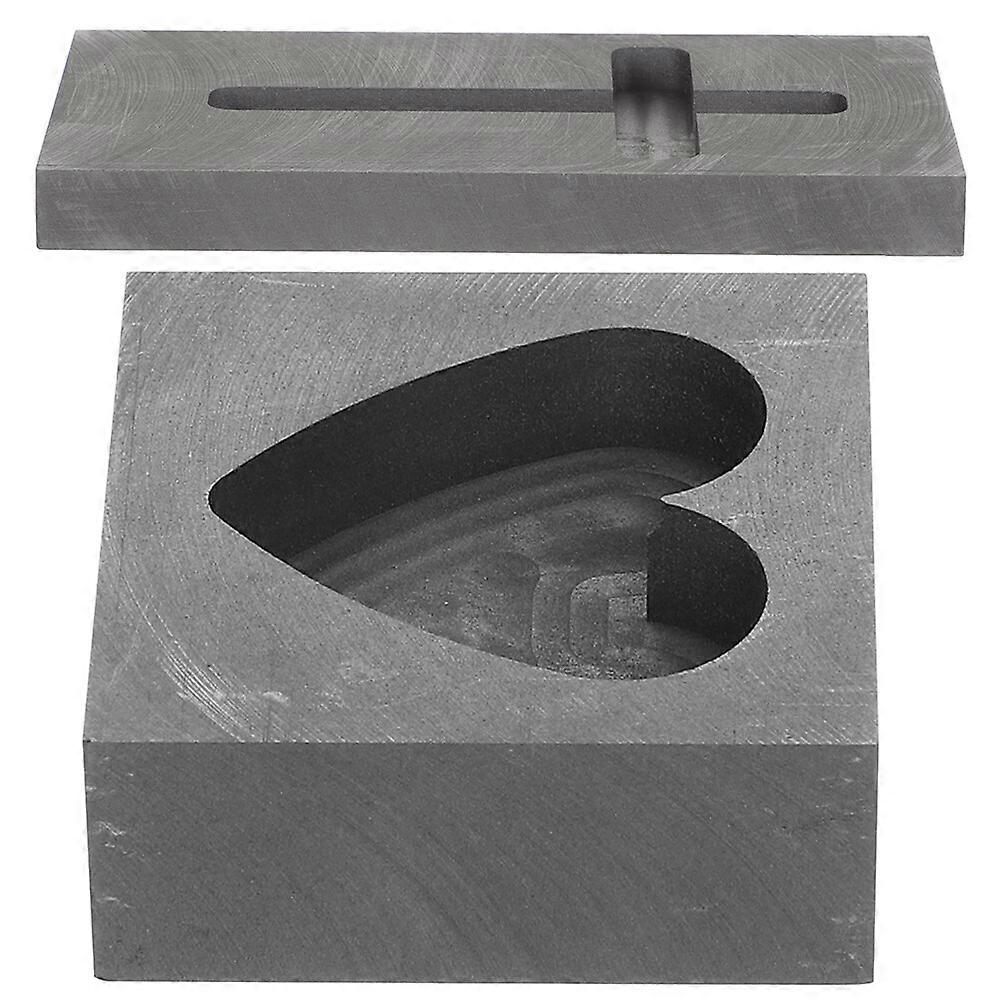 2 pcs Heart Shaped Graphite Mold Cross Shape Graphite Mold Copper Casting Molds