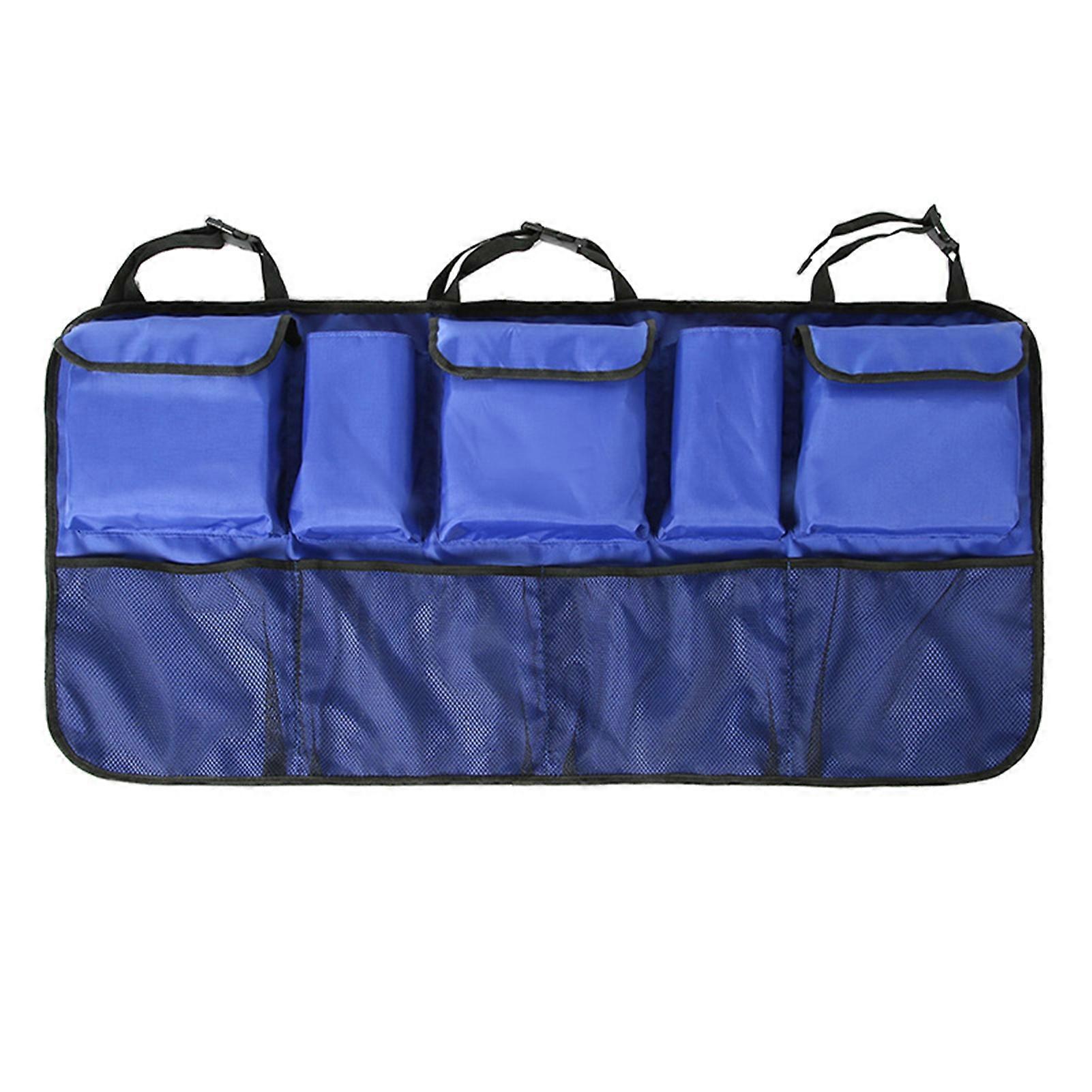 Anti-scratch Backseat Organizer Smooth Surface Oxford Fabric Multiple Pockets Seat Back Pouch for SUV mengxi